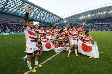 Japan's victory over South Africa at the 2015 Rugby World Cup was a high point for the nation (Photo: www.rugbyworldcup.com)