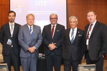 (L-R) Fernando Veiga Gomes (President, Legal Commission, UIA), Michael Hershman (Group CEO, ICSS), Emanuel Macedo de Medeiros - CEO, ICSS INSIGHT, Pedro Pais de Almeida, President of the UIA (Union Internationale des Avocats), Rick McDonell - Executive Secretary, Association of Certified Anti-Money Laundering Specialists (ACAMS) / former Executive Secretary of the Financial Action Task Force (FATF)