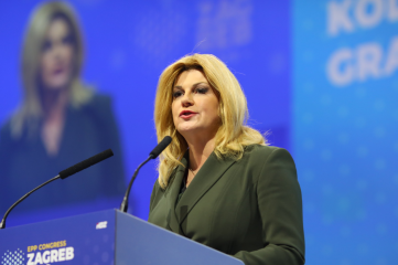 Kolinda Grabar-Kitarović addressing the EPP Zagreb Congress in 2019 (Photo: https://www.flickr.com/photos/eppofficial/ under Creative Commons license)