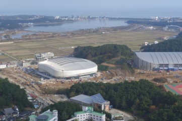 The Gangneung Ice Arena, completed in December 2016, is one of the six newly built venues for the PyeongChang 2018 Winter Games (Photo: POCOG)