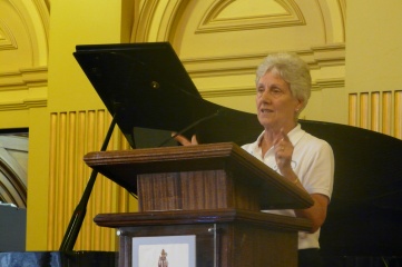 Louise Martin speaking during the Commonwealth Games in Glasgow (Photo: HOST CITY)