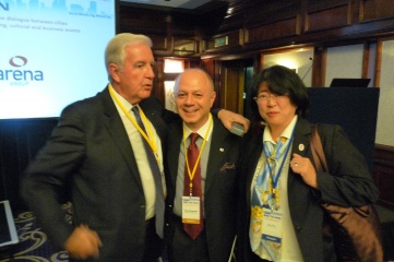 At Host City Bid to Win (L-R): IOC vice president Sir Craig Reedie, Games transport expert Panos Protopsaltis and Katsura Enyo, senior director of Tokyo 2020 Games Preparation Division at Host City Bid to Win