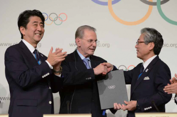 Shizo Abe, Jacques Rogge, Tsunekazu Takeda